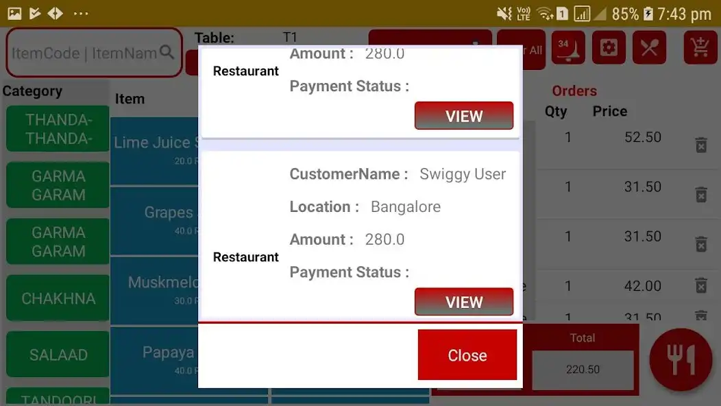 Play RestoPos Billing App as an online game RestoPos Billing App with UptoPlay
