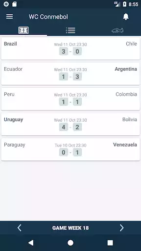 Play Results for World Cup Qualifications - CONMEBOL  and enjoy Results for World Cup Qualifications - CONMEBOL with UptoPlay