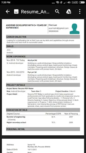 Play Resume PDF Maker CV Builder  and enjoy Resume PDF Maker CV Builder with UptoPlay