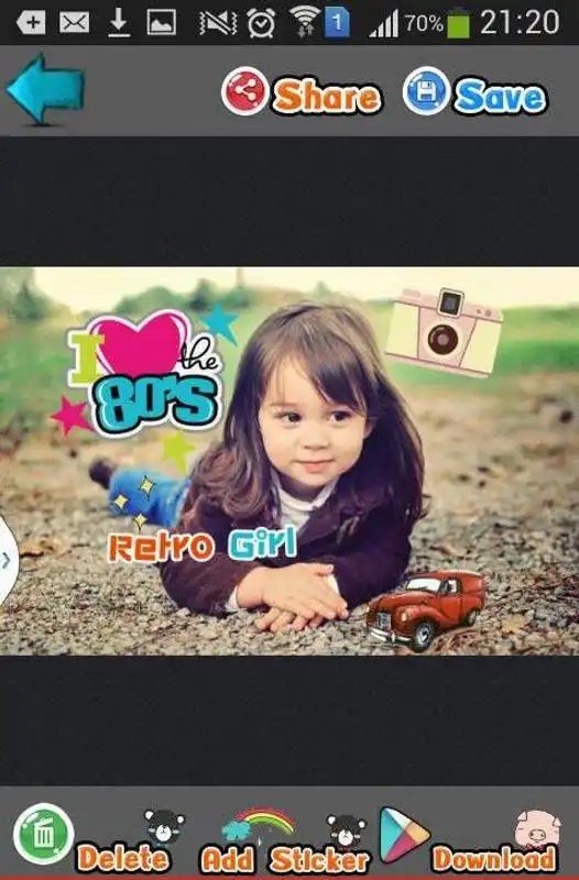 Play Retro Camera Sticker