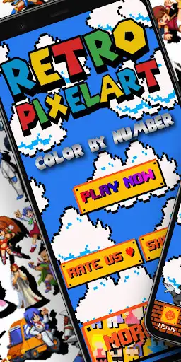 Play Retro pixelart color by number  and enjoy Retro pixelart color by number with UptoPlay