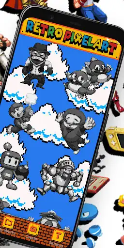 Play Retro pixelart color by number as an online game Retro pixelart color by number with UptoPlay