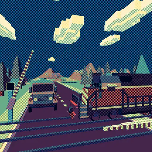 Play Retro railroad crossing - Ultimate train sim APK