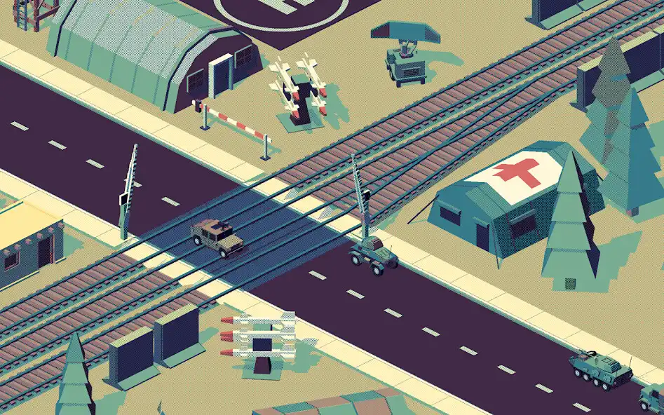 Play Retro railroad crossing - Ultimate train sim as an online game Retro railroad crossing - Ultimate train sim with UptoPlay
