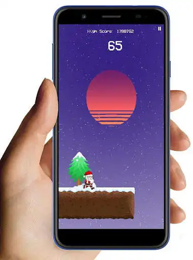 Play Retro Santa Runner as an online game Retro Santa Runner with UptoPlay