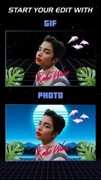 Play Retrowave Photo Editor as an online game Retrowave Photo Editor with UptoPlay
