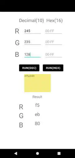 Play RGB HEX-DEC Converter as an online game RGB HEX-DEC Converter with UptoPlay