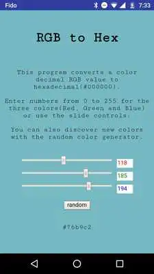 Play RGB to Hex