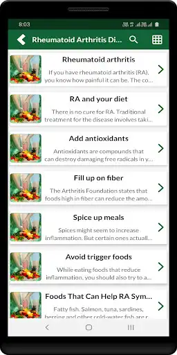 Play Rheumatoid Arthritis Diet