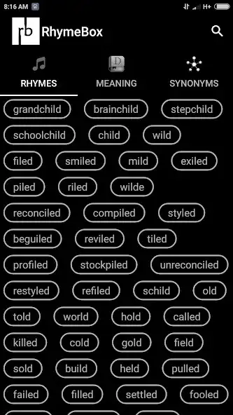 Play RhymeBox Rhyming Dictionary as an online game RhymeBox Rhyming Dictionary with UptoPlay