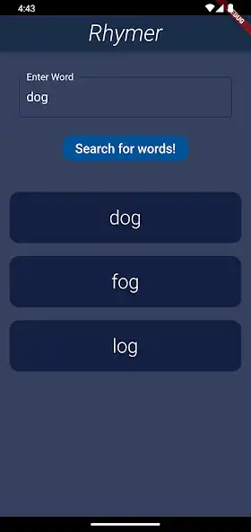 Play Rhymer: Rhyming words finder as an online game online Rhymer: Rhyming words finder with UptoPlay Play Rhymer: Rhyming words finder as an online game Rhymer: Rhyming words finder with UptoPlay