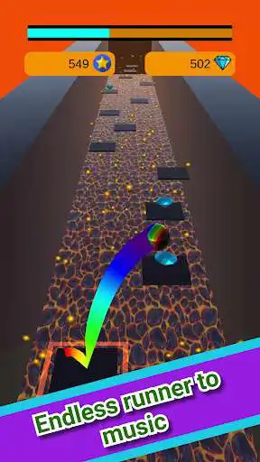 Play Rhythm hop dont touch lava as an online game Rhythm hop dont touch lava with UptoPlay