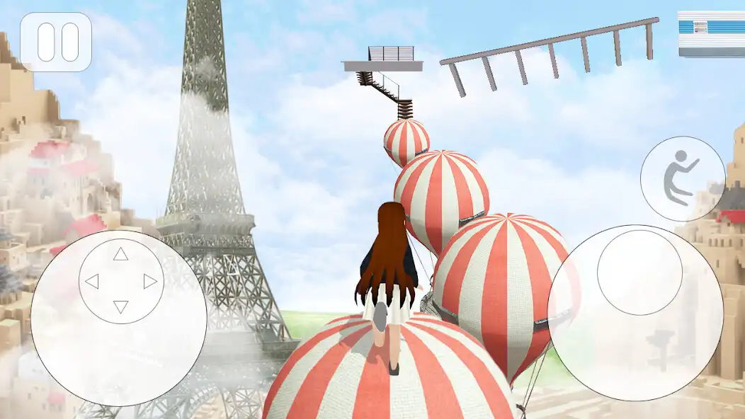 Play Rice up! Parkour Girls! as an online game Rice up! Parkour Girls! with UptoPlay