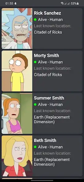 Play Rick and Morty Characters Wiki as an online game Rick and Morty Characters Wiki with UptoPlay