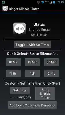 Play Ringer Silence Timer