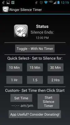 Play Ringer Silence Timer