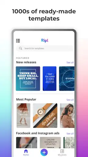 Play Ripl: Social Videos  Posts  and enjoy Ripl: Social Videos  Posts with UptoPlay