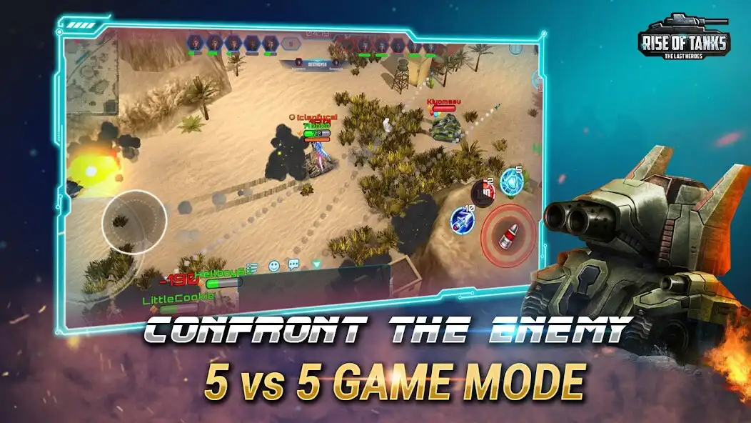 Play Rise of Tanks - 5v5 Online Tank Battle as an online game Rise of Tanks - 5v5 Online Tank Battle with UptoPlay