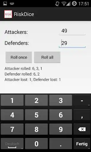 Play Risk Dice as an online game Risk Dice with UptoPlay