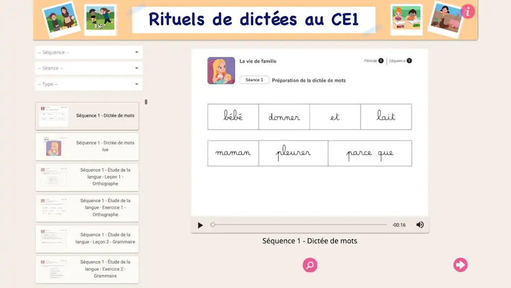 Play Rituels de dictée au CE1  and enjoy Rituels de dictée au CE1 with UptoPlay