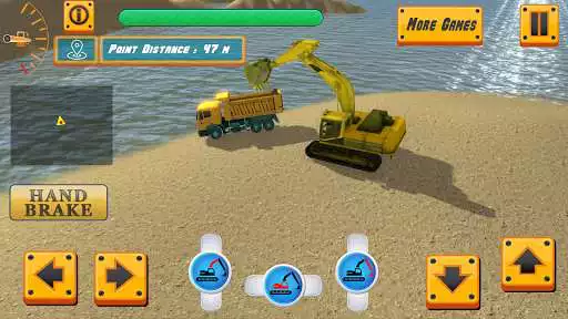 Play River Sand Excavator Simulator 3D  and enjoy River Sand Excavator Simulator 3D with UptoPlay
