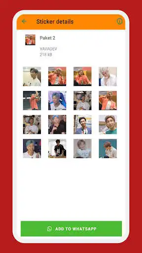 Play RM BTS Sticker WAStickerApps as an online game RM BTS Sticker WAStickerApps with UptoPlay