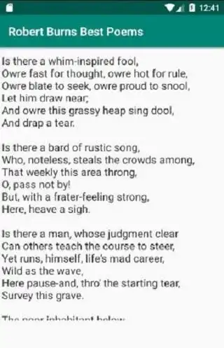 Play Robert Burns Poems as an online game Robert Burns Poems with UptoPlay