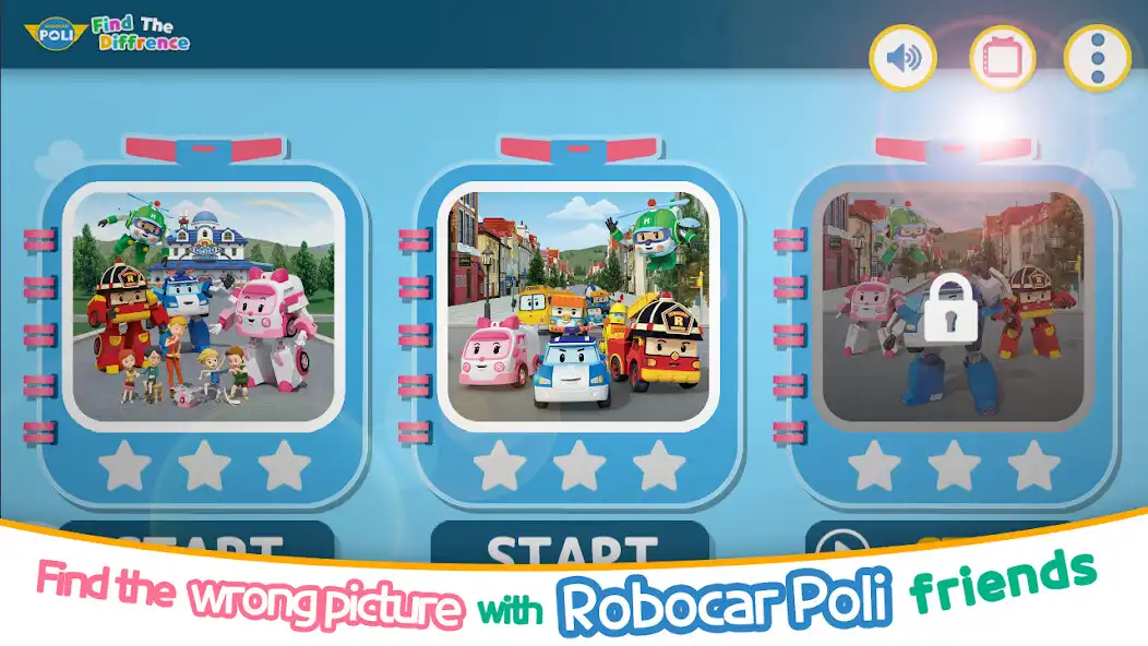 Play Robocar Poli: Find Difference as an online game Robocar Poli: Find Difference with UptoPlay