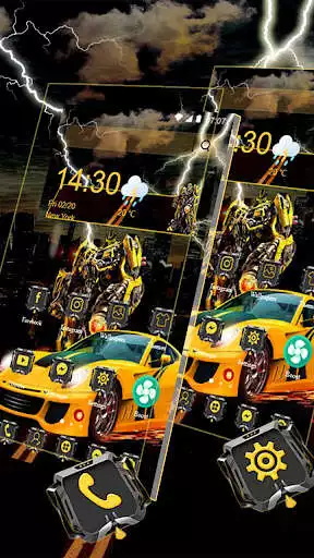 Play Robot Battle Yellow Car Themes  Live Wallpapers as an online game Robot Battle Yellow Car Themes  Live Wallpapers with UptoPlay