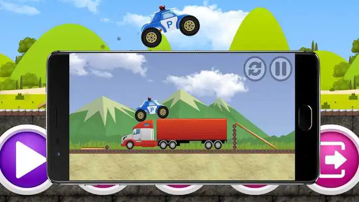 Play Robotcar Police Hill Climb