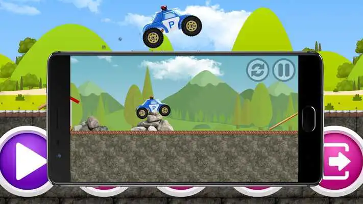 Play Robotcar Police Hill Climb