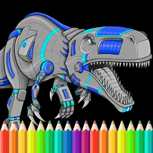 Play Robot Dinosaurs & Big Angry Dinos Coloring Pages APK
