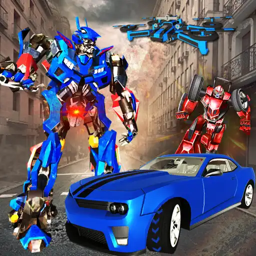 Play Robot Formula Car Transform: Drone Shooting War APK