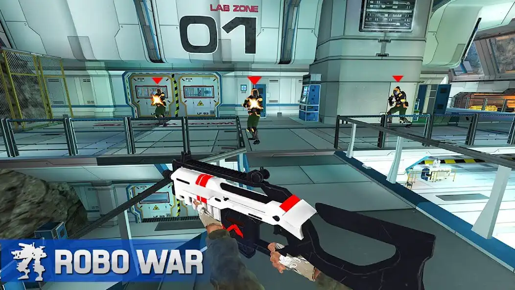 Play Robot Gun Shooting Games War as an online game Robot Gun Shooting Games War with UptoPlay