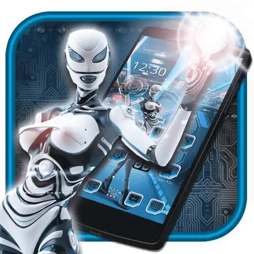 Free play online Robot Launcher Tech Fembot Theme  APK