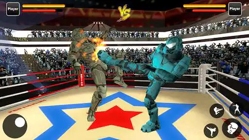 Play Robot Ring Fighting Real Robot VS Superhero Robot as an online game Robot Ring Fighting Real Robot VS Superhero Robot with UptoPlay