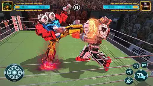 Play Robot Ring Fighting - Robot Ring Wrestling 3D as an online game Robot Ring Fighting - Robot Ring Wrestling 3D with UptoPlay
