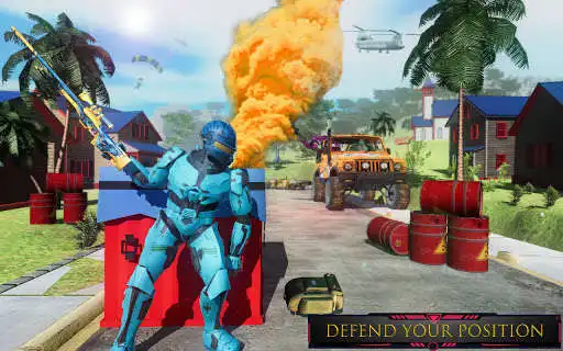 Play Robot Shooting : Commando Game as an online game Robot Shooting : Commando Game with UptoPlay