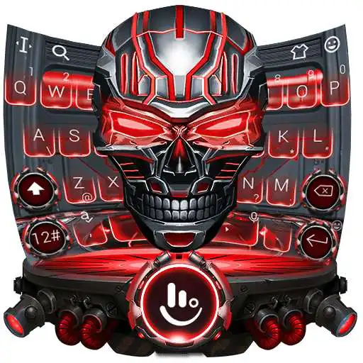 Free play online Robot Skull Keyboard Theme  APK