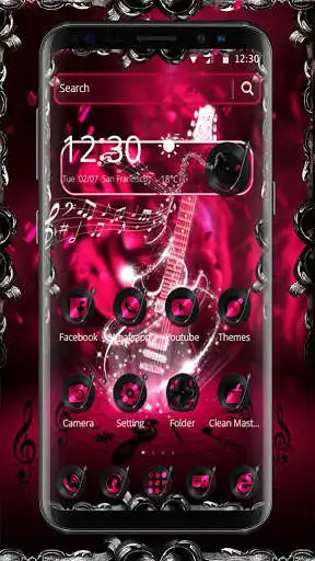 Play APK Rock Guitar Glare Theme  and enjoy Rock Guitar Glare Theme with UptoPlay 