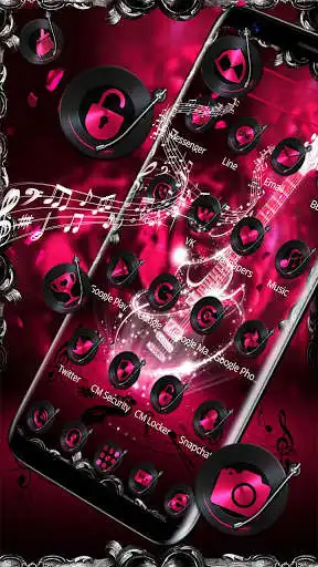 Play APK Rock Guitar Glare Theme  and enjoy Rock Guitar Glare Theme with UptoPlay 