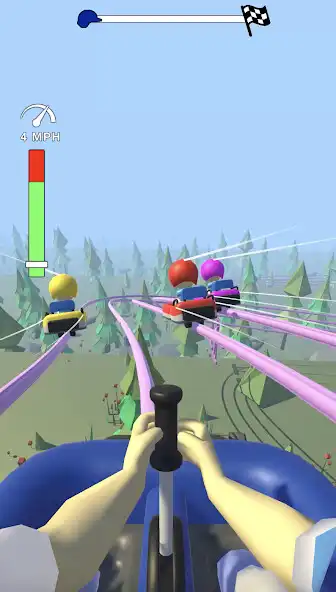 Play Rodelbahn Race 3D as an online game Rodelbahn Race 3D with UptoPlay