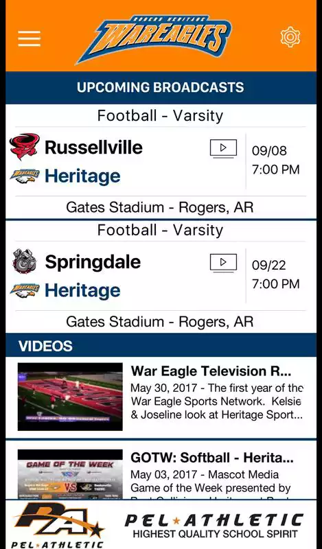 Play Rogers Heritage War Eagles