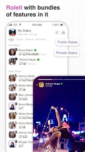 Play Roleit: Short Videos  Chat as an online game Roleit: Short Videos  Chat with UptoPlay