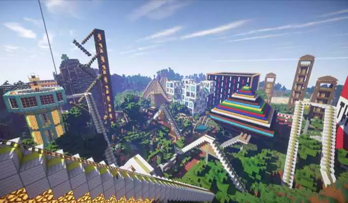 Play Roller Coaster map for MCPE Play Roller Coaster map for MCPE