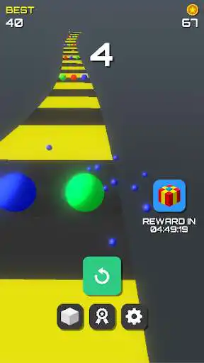Play Rolly Road - Speedy Color Ball Run! as an online game Rolly Road - Speedy Color Ball Run! with UptoPlay