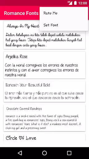Play Romance Fonts for FlipFont  and enjoy Romance Fonts for FlipFont with UptoPlay