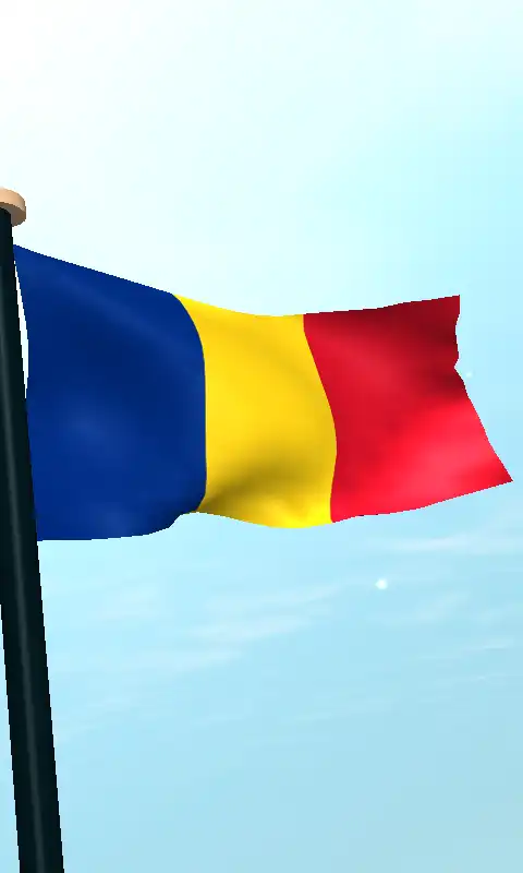 Play Romania Flag 3D Free Wallpaper