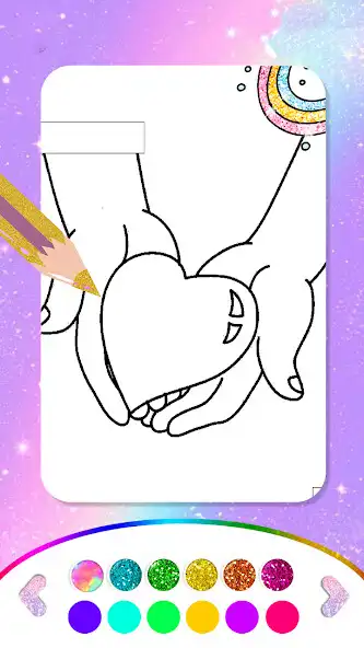 Play Romantic Coloring Book love as an online game Romantic Coloring Book love with UptoPlay