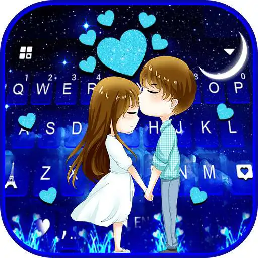 Free play online Romantic Couple Keyboard Theme APK